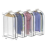 Jollygleam clear garment bags front view protecting shirts and dresses