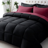 JOLLYVOGUE Queen Comforter Set on bed in a cozy bedroom scene.
