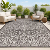 Jonathan Y Boho Medallion 8x10 rug front view—outdoor-ready, stylish protection for floors.