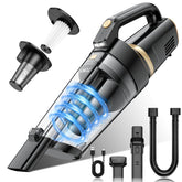 JONYJ handheld vacuum with strong 16kPa suction for fast debris pickup in cars and homes.