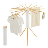 JOOM tripod drying rack folded for compact storage in a small apartment