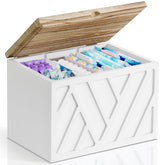 Jorkol tampon holder with lid showing organized interior for easy access and dust protection.