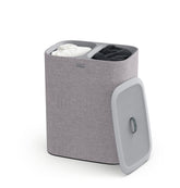 Joseph Joseph Tota laundry hamper with gray lid for tidy storage