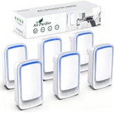JOSTART plug-in air ionizer purifier in the bedroom provides quiet air refresh.