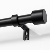 Joydeco curtain rod assembly shows adjustable length for a custom fit.