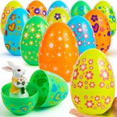 JOYIN 12pc jumbo Easter egg in orange solid color ideal for vibrant egg hunts.