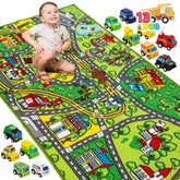 JOYIN Carpet Playmat with 12 Cars offering a vibrant city rug for imaginative play
