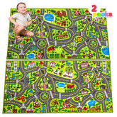 JOYIN Kids Play Rug City Life hospital scene encourages imaginative play and storytelling.