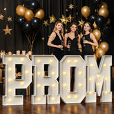 JoyMuse Graduation Letters 3ft illuminate stage decor for photos.