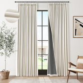Joywell pinch-pleated blackout curtains, 96 inches, offering enhanced privacy and sleep
