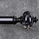 JRZOO black curtain rod with crystal finials enhances modern dΓ©cor, ideal for living rooms