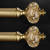 JRZOO translucent crystal acrylic finials add elegant gold detail to any window