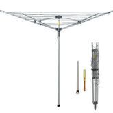 JS HANGER Collapsible umbrella drying rack top rotation for easy access to clothes