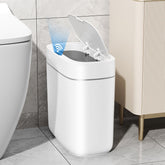 JUDRDO bathroom trash can with automatic lid for hands-free use