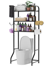 JUKAMO over-toilet storage three-tier front view for organized bathroom space