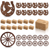 Junkin mini horseshoes for rustic western table centerpieces and accents
