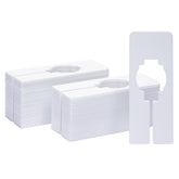 Juvale white plastic clothing rack divider shown on a wire rack for organized garments.