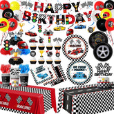 Juweked race car plates 9-inch sturdy and vibrant for a race day table
