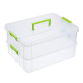 JUXYES 2-tier stack carry box demonstrates portable design for easy transport