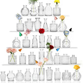 JXINDUJU clear glass bud vase set enhances table centerpieces with crystal clarity