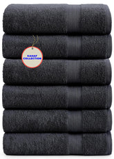 KAHAF COLLECTION 100% cotton towel—oversized 24x48 inches for full-body coverage.