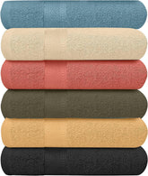 KAHAF Collection six-pack towels packshot with vibrant colors for everyday use.