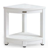 KaimuBench corner shower stool with corner-fit design and built-in storage for essentials.