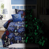Kaleido Space kids comforter set twin glow design shows soft microfiber for cozy nights