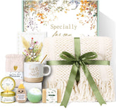 Kalokey Mothers Day Gift Basket blanket — ultra soft knitted blanket for cozy warmth.