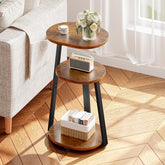 Kalrin oval-top side table provides generous surface for laptops and books.
