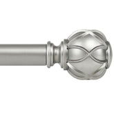 KAMANINA antique silver curtain rod with adjustable length for versatile window styling.