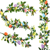 Karenhi 2-piece 6ft Easter garland draped over mantel for festive color