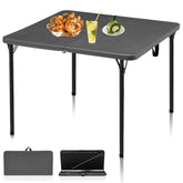 Kasunpul 34-inch folding table with carrying handle for easy transport.