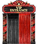 KaTiSeMo black tinsel curtain creates dramatic casino entrance