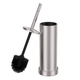 Kaxnuaxu brushed nickel toilet brush and holder full assembly for durable cleaning.