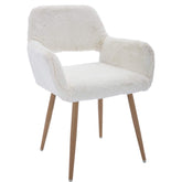 KCC Furry Desk Chair backrest close-up with plush upholstery for stylish comfort.