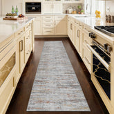 Kearoat hallway runner with abstract texture adds calm visual appeal.