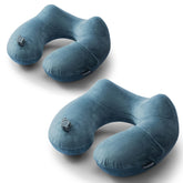 Keemall 2Pack inflatable travel neck pillow folded-compact for space-saving packing
