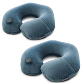 Keemall inflatable travel neck pillow for airplane use with soft support