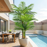 Keeplush 6ft triple golden cane palm tree indoor outdoor tropical ambiance