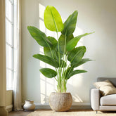 Keeplush Bird of Paradise 6ft artificial tree with lifelike leaves for tropical indoor decor.