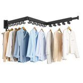 Kelisiting tri-fold wall-mounted drying rack extended for large loads