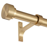Kemmie warm gold curtain rod full view showing sturdy 1-inch diameter rod