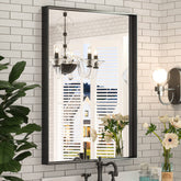 Keonjinn black bathroom mirror 22x30 over sink adds modern style to vanity