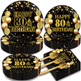 Kepeel 80th birthday plates 50 for quick, easy cleanup after celebrations