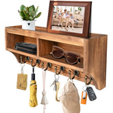 KERESUEDO key holder wall mount with six hooks keeps keys organized and accessible by the entry