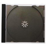 KEYIN standard black CD jewel case front view with clear cover for disc visibility