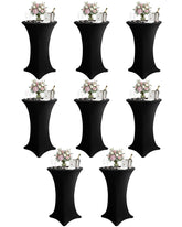 KeyWave cocktail table cover on 32x43 highboy black for polished event decor