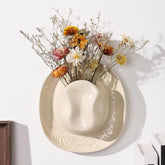 KGCCIZI Cowboy Wall Planter hanging in the living room for stylish greenery.