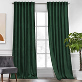 KGORGE Velvet Curtains 84in panel set with rod pocket for easy installation.